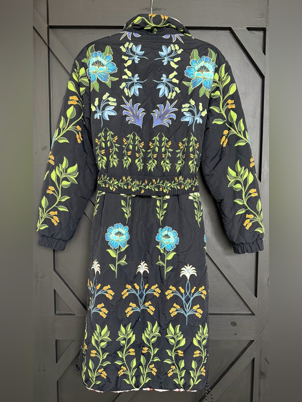 FARM Rio Reversible Floral-Print Quilted Shell Jacket, Size Small - Picture 12 of 12